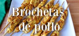 Cena ligera: brochetas de pollo